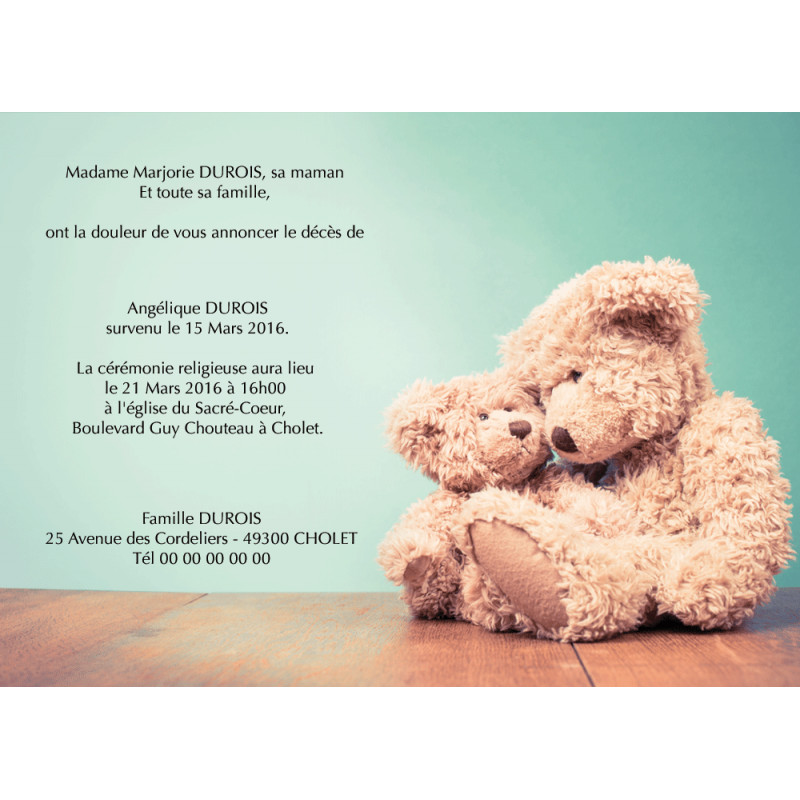 Ton ours en peluche